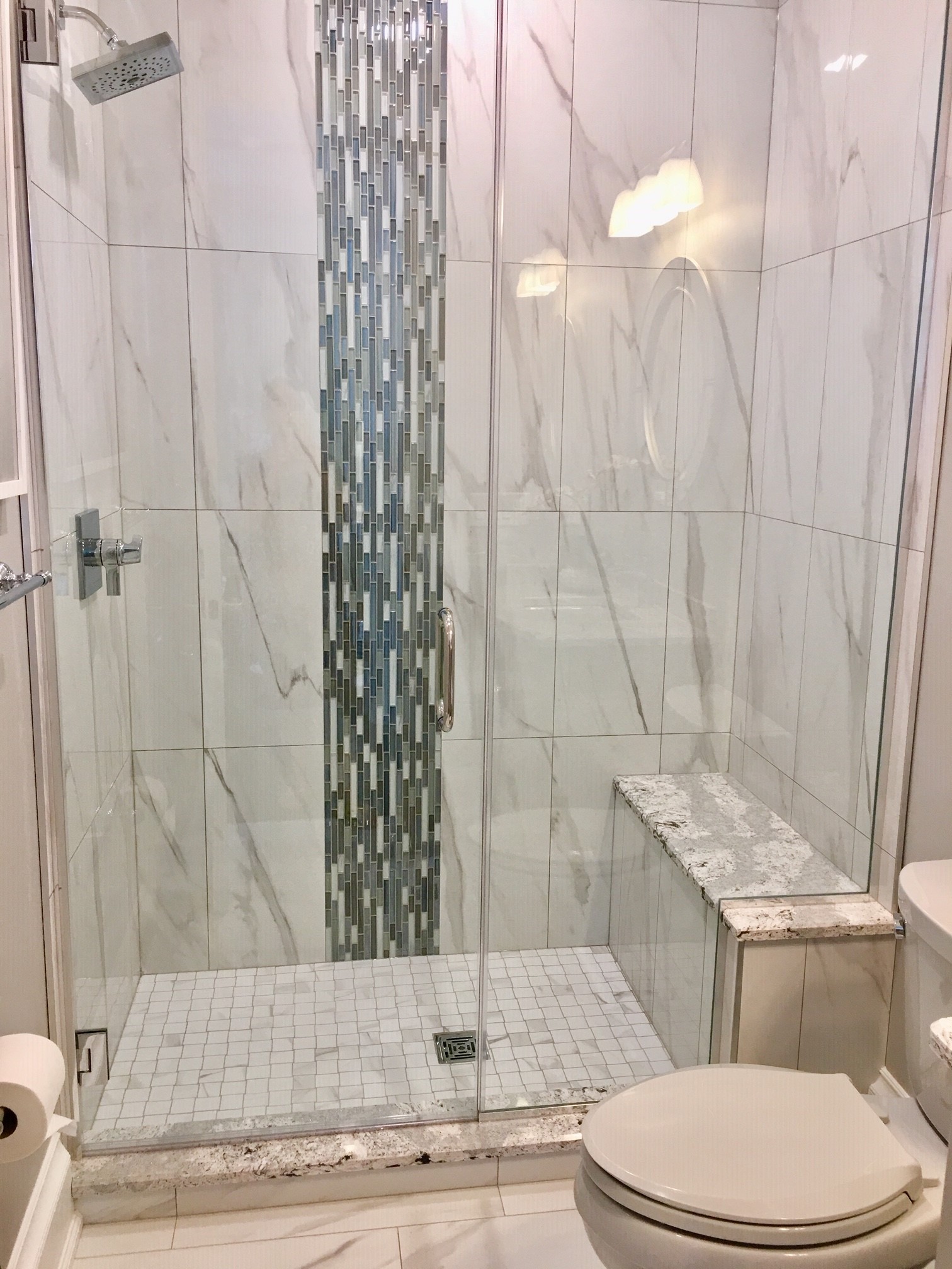 Bathroom With a Shower by Interior Designer in St. Catharines