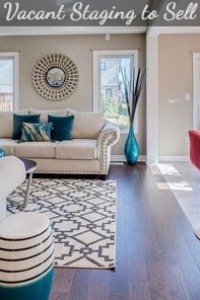 Living Room Staging to Sell a Vacant New Home