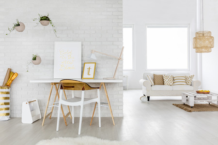 White and Gold Bedroom